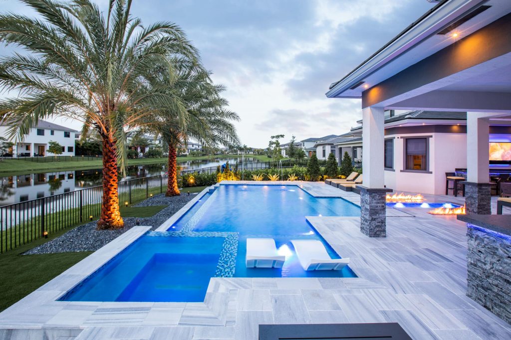 geometric swimming pool