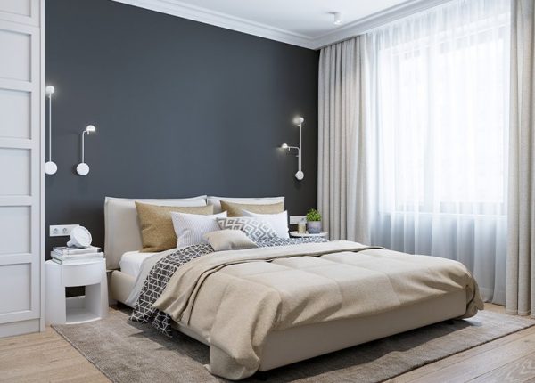 creative wall painting idea for bedroom